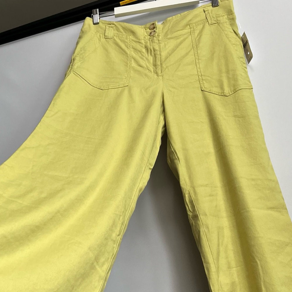 NWT Anthropologie Maeve The Naomi Linen Wide-Leg Flare Pants - Picture 10 of 13